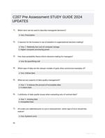 C207 Pre Assessment STUDY GUIDE 2024 UPDATES