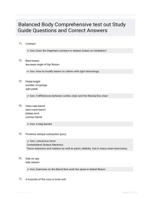 Balanced Body Comprehensive test out Study Guide Questions and Correct Answers