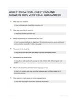 WGU D169 OA FINAL QUESTIONS AND ANSWERS 100% VERIFIED A+ GUARANTEED