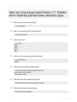 NSG 522 Final EXAM QUESTIONS (117 TERMS) WITH VERIFIED DEFINITIONS UPDATED 2024