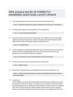 NIFA practice test B2 20 CORRECTLY ANSWERED QUESTIONS LATEST UPDATE