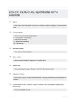 ECN 211 EXAM 2 ASU | Complete Questions And Answers