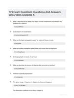 SPI Exam Questions Questions And Answers 2024/2025 GRADED A