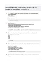 URR mock exam 1 SPI Flashcards correctly answered graded A+ 2024/2025