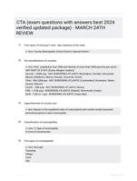 CTA (exam questions with answers best 2024 verified updated package) - MARCH 24TH REVIEW