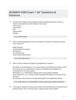 BUSMHR 2000 Exam 1 - Questions & Solutions