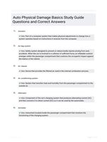 Auto Physical Damage Basics Study Guide Questions and Correct Answers