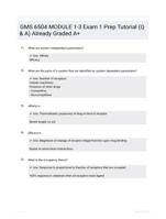 GMS 6504 MODULE 1-3 Exam 1 Prep Tutorial (Q & A) Already Graded A+