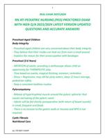 RN ATI PEDIATRIC NURSING (PED) PROCTORED EXAM  WITH NGN Q/A 2023/2024 LATEST VERSION UPDATED  QUESTIONS AND ACCURATE ANSWERS