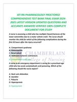 ATI RN PHARMACOLOGY PROCTORED  COMPREHENSIVE TEST BANK FINAL EXAM 2024- 2025 LATEST VERSION UPDATED EXAM