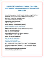 RQI 2025 ACLS Healthcare Provider Exam 2024- 2025 updated questions and answers verified 100%  GRADED A+