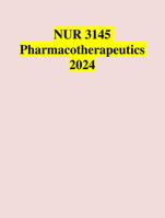 NUR 3145 Pharmacotherapeutics 2024