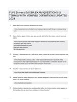 FLVS Driver's Ed DBA EXAM QUESTIONS (6 TERMS) WITH VERIFIED DEFINITIONS UPDATED 2024