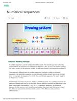 Numerical sequences in mathematic