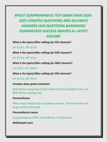 RPSGT COMPREHENSIVE TEST BANK EXAM 2024- 2025 UPDATED QUESTIONS AND ACCURATE  ANSWERS (420 QUESTIONS