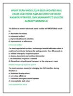 RPSGT EXAM MOCK 2024-2025 UPDATED REAL  EXAM QUESTIONS AND ACCURATE DETAILED  ANSWERS