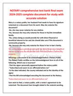 NOTARY comprehensive test bank final exam  2024-2025 complete document for study with  accurate solution