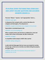 PSI NJ REAL ESTATE TEST BANK FINAL EXAM 2024 - 2025 LATEST VOLUME QUESTIONS AND ACCURATE  ANSWERS GRADED A+