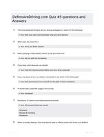 DefensiveDriving.com Quiz #5 questions and Answers