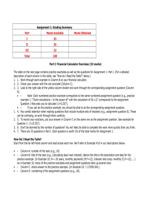 Assignment 1 Financial Calculator Exercises