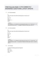 C960 Discrete Math 2 278 CORRECTLY ANSWERED QUESTIONS LATEST UPDATE