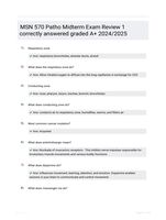 MSN 570 Patho Midterm Exam Review 1 correctly answered graded A+ 2024/2025