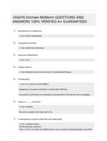 USAHS Domain Midterm QUESTIONS AND ANSWERS 100% VERIFIED A+ GUARANTEED