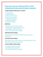 Data-Driven Decision-Making EXAM 1 LATEST  VERSION QUESTIONS AND ACCURATE ANSWERS