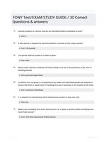 FDNY Test/EXAM STUDY GUIDE / 30 Correct Questions & answers