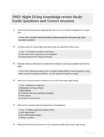 PADI: Night Diving knowledge review Study Guide Questions and Correct Answers