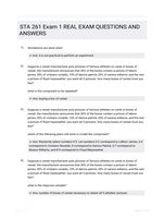 STA 261 Exam 1 REAL EXAM QUESTIONS AND ANSWERS