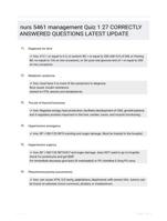 nurs 5461 management Quiz 1 27 CORRECTLY ANSWERED QUESTIONS LATEST UPDATE