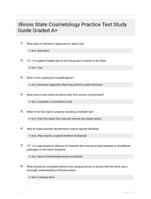 Illinois State Cosmetology Practice Test Study Guide Graded A+