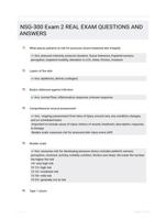 NSG-300 Exam 2 REAL EXAM QUESTIONS AND ANSWERS