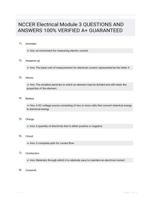 NCCER Electrical Module 3 QUESTIONS AND ANSWERS 100% VERIFIED A+ GUARANTEED