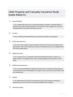 Utah Property and Casualty Insurance Study Guide Rated A+