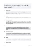 Utah Property and Casualty Insurance Study Guide Rated A+