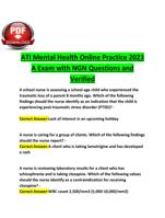 ATI Mental Health Online Practice 2023 A Exam with NGN Questions and Verified