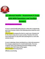 ATI Mental Health - Assessment A Exam with NGN Questions and Verified Answers 2025