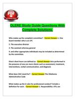 OLERE Study Guide Questions With Complete Solutions.