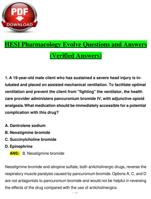 HESI Pharmacology Evolve Questions and Answers (Verified Answers)