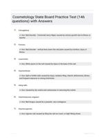 Cosmetology State Board Practice Test (146 questions) with Answers