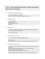 LEGL 2700 Hackleman Exam 3  2024 Questions and Correct Answers