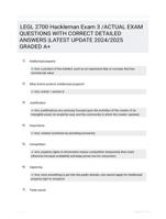 LEGL 2700 Hackleman Exam 3 /ACTUAL EXAM QUESTIONS WITH CORRECT DETAILED ANSWERS |LATEST UPDATE 2024/2025 GRADED A+