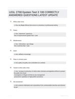 LEGL 2700 Epstein Test 3 100 CORRECTLY ANSWERED QUESTIONS LATEST UPDATE