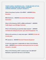 TRAFFIC SIGNAL TECHNICIAN LEVEL 1 EXAM 2024-2025 |ACTUAL  COMPLETE QUESTIONS AND CORRECT ANSWERS  (VERIFIED