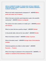 HESI A2 CHEMISTRY EXAM (V1,V2)2024- |ACTUAL COMPLETE  QUESTIONS AND CORRECT ANSWERS (100% VERIFIED ANSWERS )