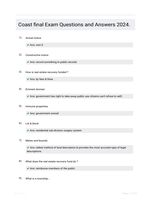 Coast final Exam Questions and Answers 2024.