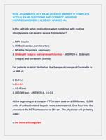 RCIS –PHARMACOLOGY EXAM 2024/2025 NEWEST !!! COMPLETE  ACTUAL EXAM QUESTIONS AND CORRECT ANSWERS