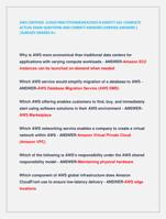 AWS CERTIFIED CLOUD PRACTITIONER2024/2025 N EWEST!! 410 COMPLETE  ACTUAL EXAM QUESTIONS AND CORRECT ANSWERS